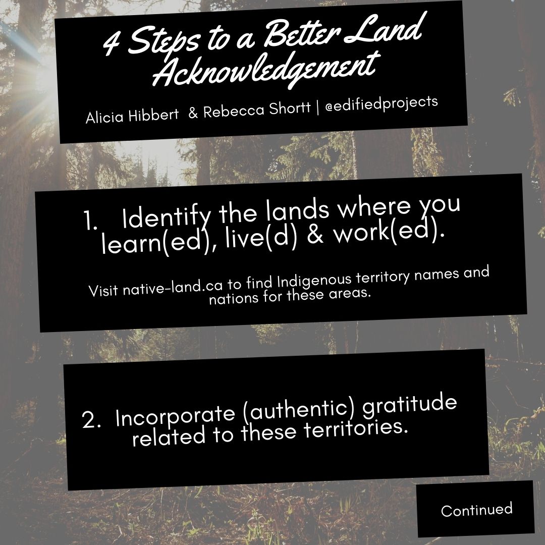 4 Steps To A Better Land Acknowledgement – Edified Projects